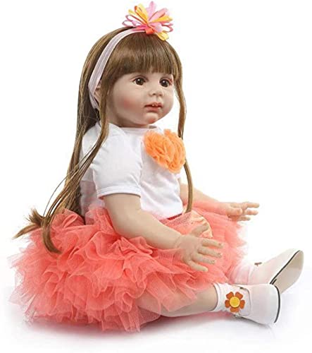 MWKL Reborn Baby Dolls, Simulation Baby Rebirth Puppe Vinyl Vollsilikon Tuch Körper Kinder Spielhaus Puzzle Erleuchtung… – Bild 3