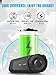 MAXTO Motorcycle Bluetooth Headset, MX1 2-Riders 800M Universal Intercom Communication Systems, HiFi Stereo Sound/IPX6 Waterproof, Motorcycle Helmet Speaker-Intercom-Headset 2 Pack