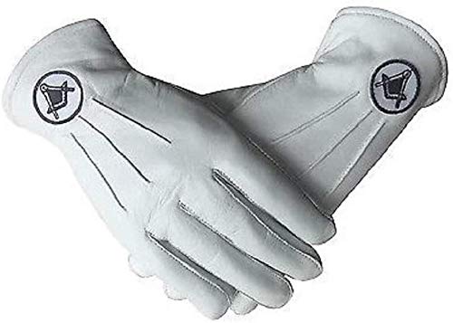 Guantes masónicos de piel suave de alta costura y bordado premium