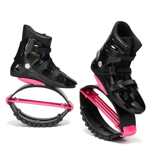 KPUKGJDK Kangaroo Jump Shoes for Women & Men Adult Moon Shoes with 4 Springs Low-Impact Fitness Jumping Boots for Exercise Weight Loss Cardio(Pink/Black X-Large)