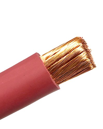 2 AWG HEAVY DUTY Extra Flexible Welding Lead Car Audio Battery Cable 600 VOLT - Made in the USA! (400 FT, Red)