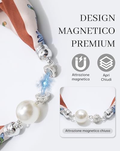 Lazy Thin Magnetic Buckle Scarf - 2PCS Simulation Silk Scarves Trendy Bandanas for Women Hair Wrap Sleeping3