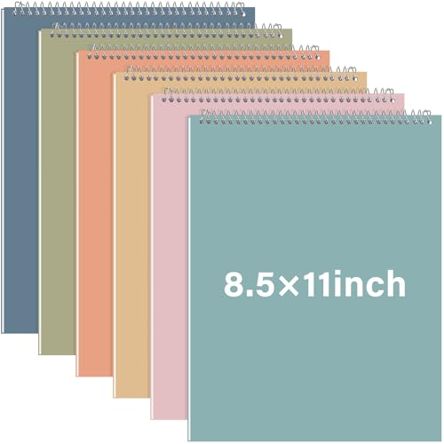 Carnet à spirale Steno Maitys gris format 21,6x27,9 cm lot de 6