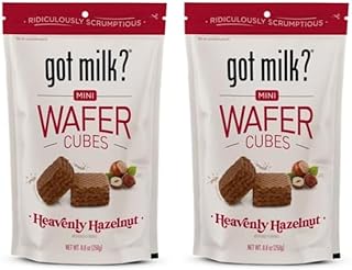 got milk? Heavenly Hazelnut Wafer Cubes, Delicious Wafer Squares for Dessert or Snack, 8.8 Oz. (Pack of 2)