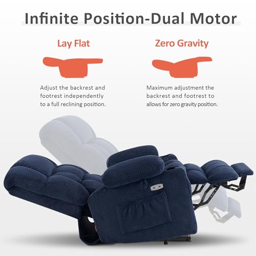 Image of MCombo Large Dual Motor Power Lift Recliner Chair for Elderly 7896