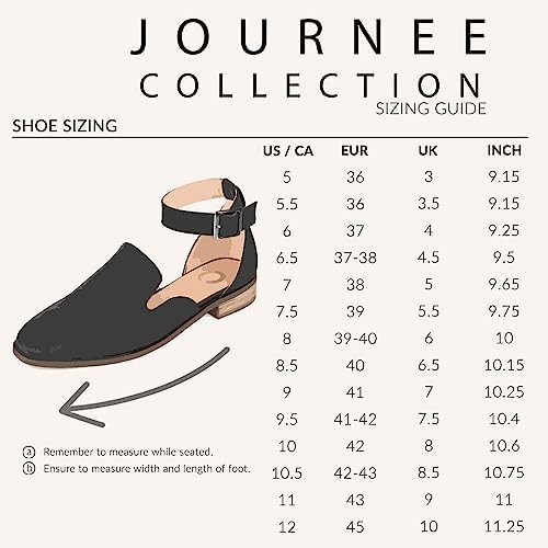 Journee Collection Womens Loreta Flat in Medium and Wide Widths with Ankle Strap, Ivory, 11 | Image 4