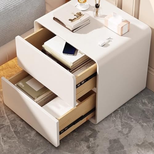 Table de chevet en bois avec station de charge haut de gamme - 4