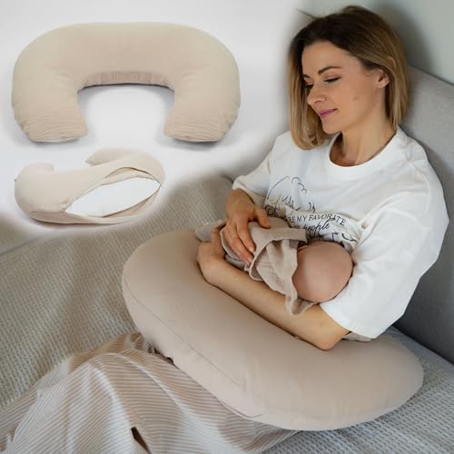 PaLulli® Musselin Stillkissen Stillkissenbezug aus 100% Musselin Baumwolle...