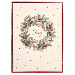 Joy Wreath with Gold Foil