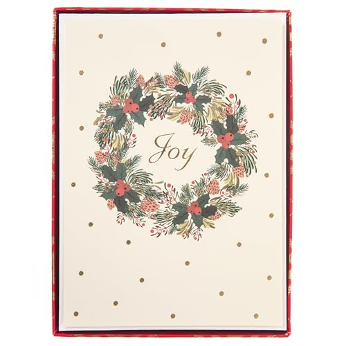 Couronne de joie avec feuille d'or pour décoration de vacances en boîte de fête
