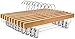 High-Grade Wooden Pants Hangers with Metal Clips Grip Clip Pants Hanger, Smooth Finish Solid Wood Jeans/Skirt Hanger, 360° Swivel Hook - Clip Hanger for Pant, Skirts, Slacks, (Natural Wood, 10 Pack)
