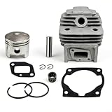 kit cilindro pistone Set completo di ricambio da 44 mm: Include cilindro, per pistone, per anelli del pistone, spinotto, rondelle e tutti i componenti essenziali per la compatibilità di ricostruzione completa del motore con decespugliatori motore 44-5.