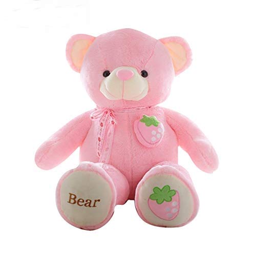 Frantic Ultra Soft Stuffed Lovable Spongy Hugable Non-Toxic Fabric Cute Perfect Teddy Bear for Special Birhtday/Anniversary/Valantine Day/Gift (Strawberry, 3 Feet)