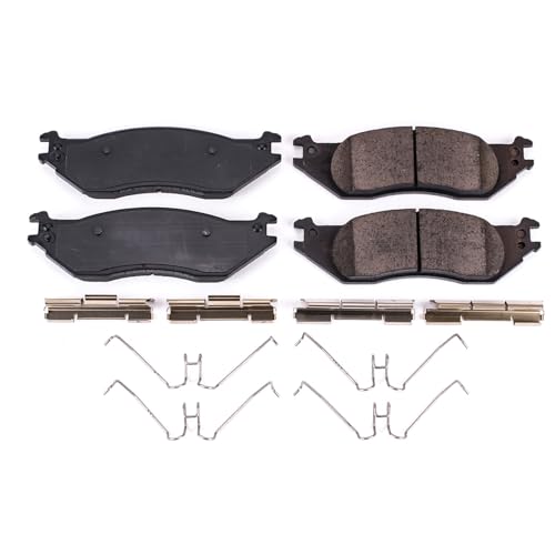 Image of PowerStop Front Brake Pads for Ford E-150 2004-06 | Ford E-150 Club Wagon 2004-05 - Z17 Ceramic Brake Pads with Installation Hardware, 17-1045