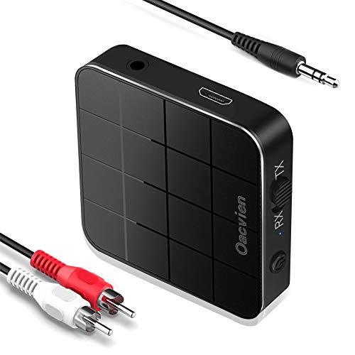N/K Transmisor y Receptor Bluetooth 5.0 Adaptador de Audio Óptico Digital 2 en 1 RCA 3.5 mm AUX Compatible Funciona para TV Car Home Stereo System Baja latencia