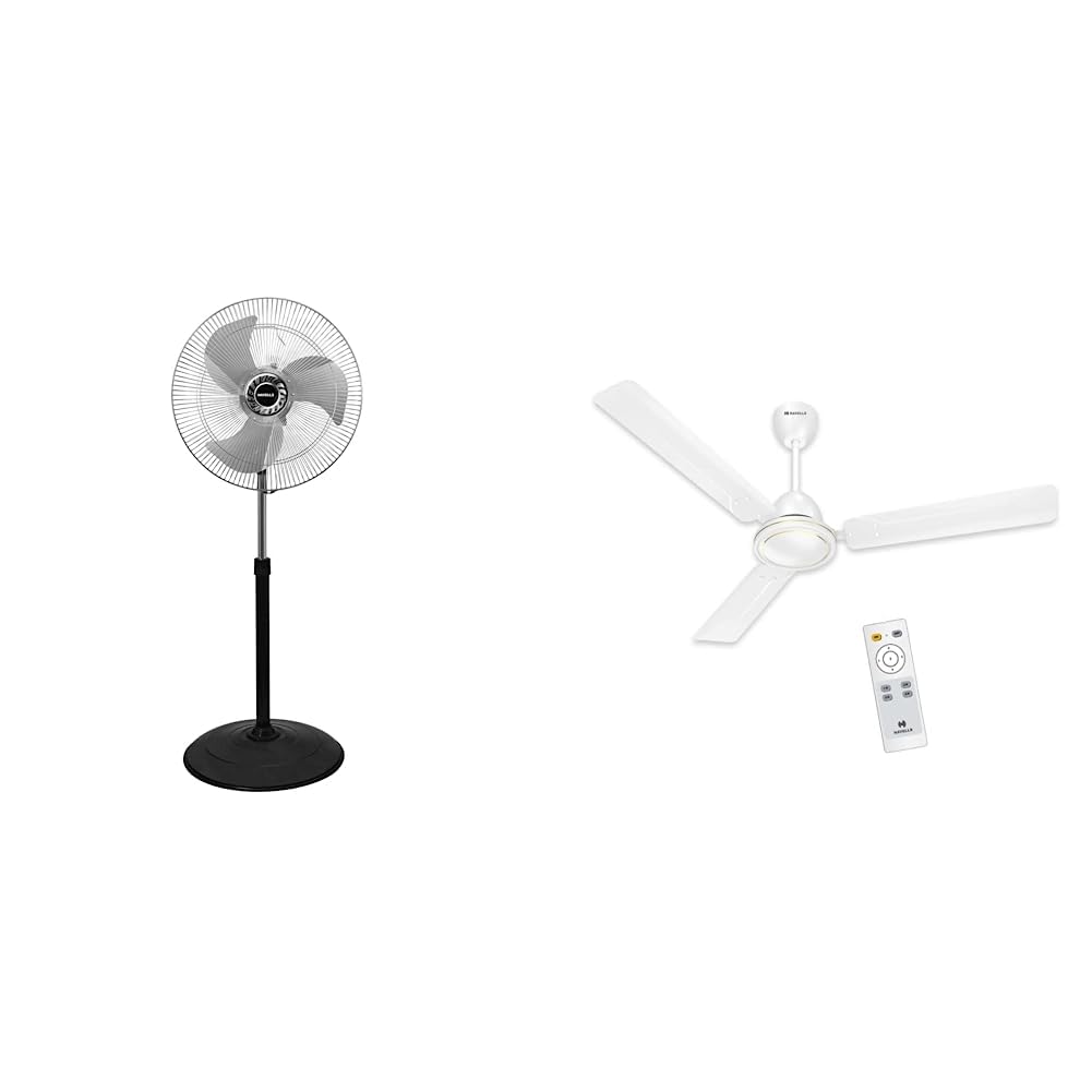 Buy Havells V3 450mm Pedestal Fan (Black) 1200mm Glaze BLDC Ceiling Fan