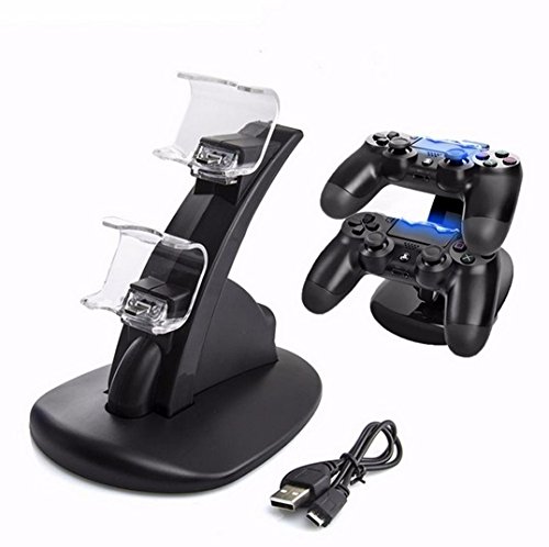 Typhoon Deals Dual PS4 Gaming Controller LED Charging Stand USB Charger Dock Station Cradle For Sony Playstation 4