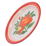 Mobestech Decorative Enamel Serving Plate Multifunktionale Dessertplatte für Zuhause Geschirr für Partys und Praktisch und Leicht zu Reinigen Hochwertiges Material