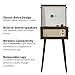 Arkrocket 3-Speed Bluetooth Record Player Retro Turntable with Built-in Speakers and Removable Legs [ Limited Edition ] (Brown)
