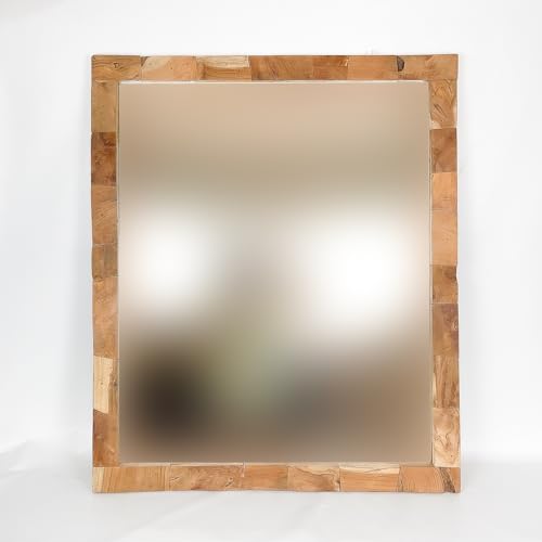Rococo Espejo de Madera de Teca reciclada de 100x150cm