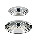 HdHStore® Lot de 2 couvercles de cuisine polyvalents en acier inoxydable 21 cm et 29 cm