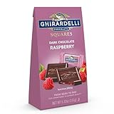 GHIRARDELLI Dark Chocolate Raspberry Squares, 5.32 Oz Bag (Pack of 6)