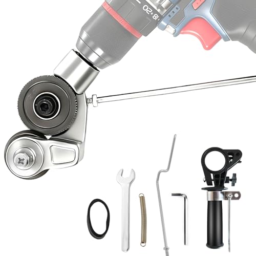 Metal Nibbler Drill Attachment, Heavy-Duty Sheet Metal Cutter for Electric Drill, Double-Cut Nibbler...