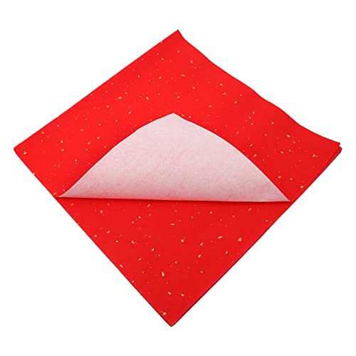 SEWACC 40 Folhas De Papel Xuan Vermelho Ano Caligrafia Arroz Papel Vermelho Fu Fang Xuan Papel Quadr