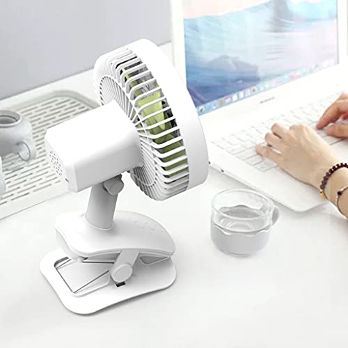 Ventilador oscilante USB portátil con linterna LED integrada 3