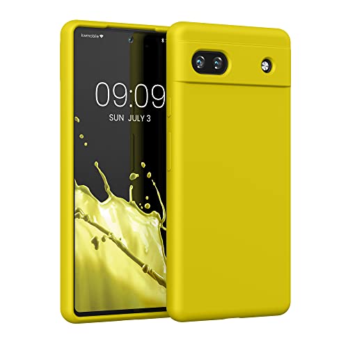 kwmobile Case Compatible with Google Pixel 6a Case - TPU Silicone Phone Cover with Soft Finish - Radiant Yellow