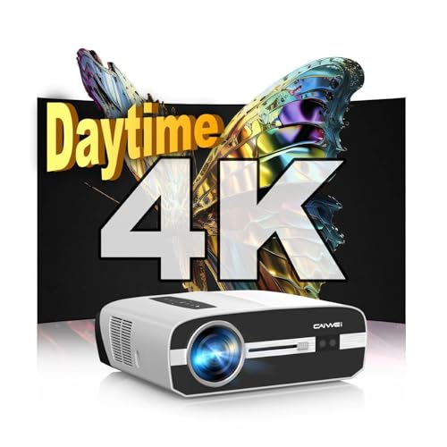 4K Office Smart Projector and Screen Combo – HDR10+ Outdoor Projector AI-AutoFocus, 2000 ANSI Daytime, WiFi6 Bluetooth, 38W DSP Speaker, Android 11, NFC HDMI USB for Dormitory Gaming Art Tracing