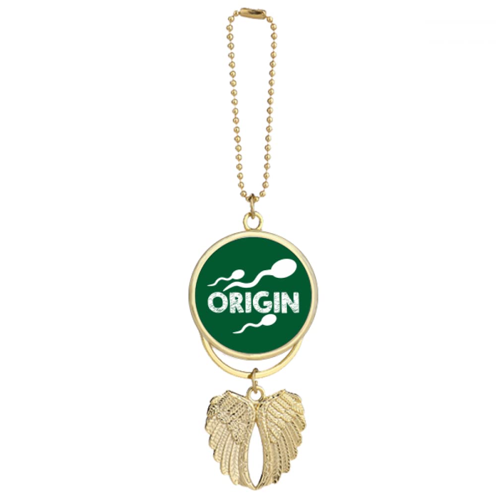 offbbN/A Origin Male Medicine Car Keychain Angel Wing Pendant