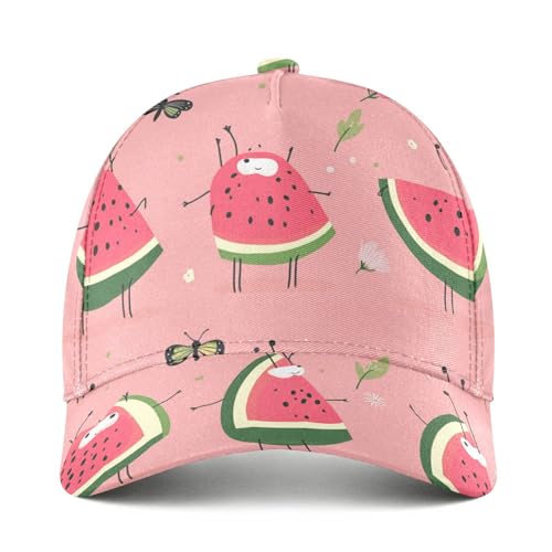 Gorra de béisbol para correr y jugar al golf bajo el sol con diseño de sandía rosa 2