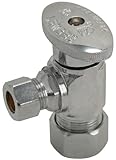 Keeney 2622PCLF 5/8-Inch O.D. by 3/8-Inch O.D. Lead Free Quarter Turn Angle Valve, Chrome