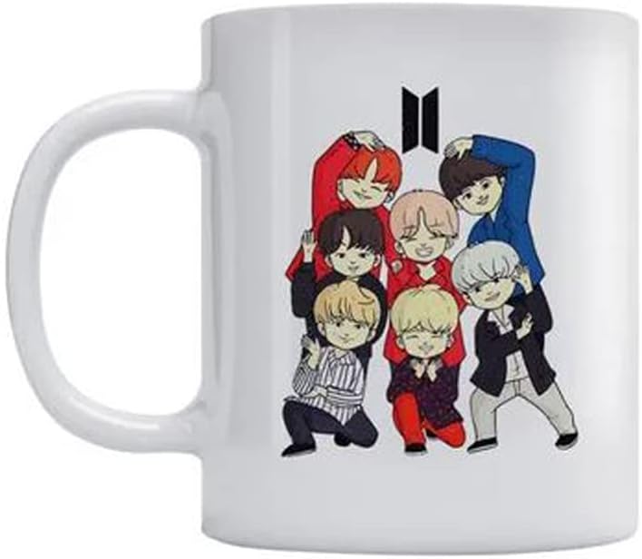 RKN Design BTS Squad Double Side Printed Ceramic Coffee/Tea Mug 11 Ounce
