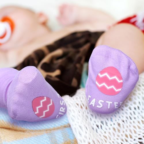 11 Pairs Baby Socks Gift Set Baby 1st Christmas Socks Baby Socks with Sayings on The Bottom Non Slip Unique Newborn Baby Socks with Grips for Various Festival Seasons Unisex,0-12 Months3