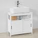 SoBuy Mueble para Debajo del Lavabo,Armario de Baño de Suelo,1 Estante y...