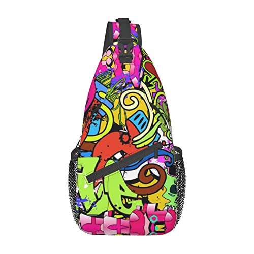 Sac de randonnée et cyclisme à bandoulière style graffiti pour le camping