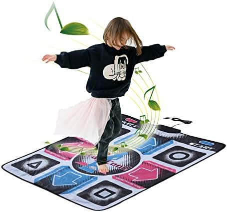 ciciglow Dance Mat for PC,Nonslip Durable USB Dance Blanket Dancing Step Pad for Kids Adults,Single User Wireless Dance Mat Game TV Non-Slip Best gift for kids(size:93 * 83cm)