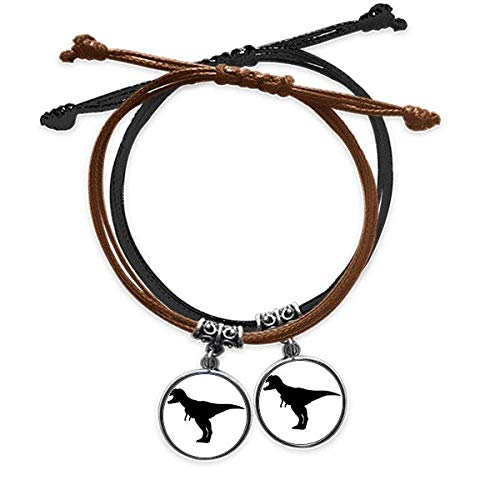 Os de dinosaure fossiles rugir bracelet cuir double DIYthinker