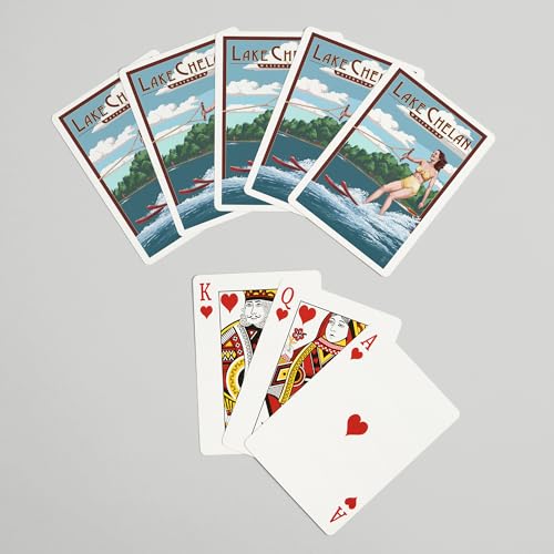 Juego de 52 cartas estilo póker Lake Chelan miniatura 7