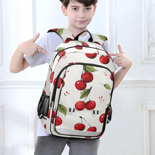 Sac à dos ordinateur enfant cerise avec compartiment rembourré PC