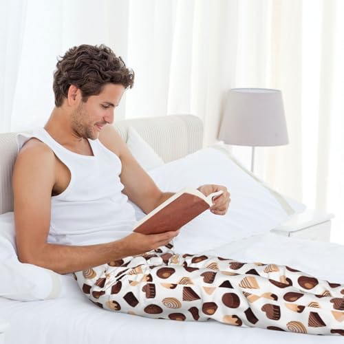 Mens Pajama Pants Bottoms with Pockets - Chocolate Pattern No.9059 Comfy Mens Pj Pants, Soft Men Lounge Pants4