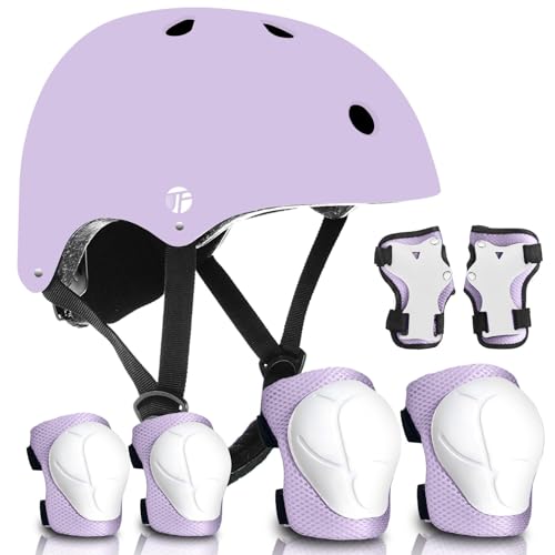 Adjustable Kids Toddler Helmet with Knee Pads,Elbow Pads & Wrist Guards,Bike Helmet for Ages 3-5,5-8,8-14,Boys & Girls Helmets and Pads Set for Skateboard,Skating,Biking,Cycling
