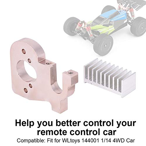 dauyavv WSF-MODEL, 1 set RC Car Motor Holder Con Dissipatore di calore Accessori di ricambio Fit Per WLtoys 144001 1/14 4WD RC Drift Racing Car Parts