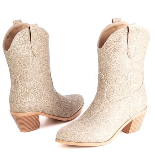 Vintage Print Cowboy Boots for Women2