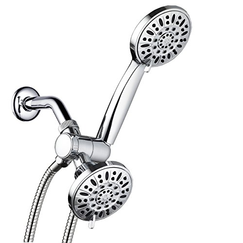 AquaDance Total Chrome Premium High Pressure 48-setting 3-Way Combo for The Best of Both Worlds – Enjoy Luxurious 6-setting Rain Shower Head and 6-Setting Hand Held Shower Separately or Together