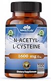 NaturaLife Labs N-Acetyl-L-Cysteine (NAC) 1600 mg – 100 Capsules, Non-GMO & Gluten-Free