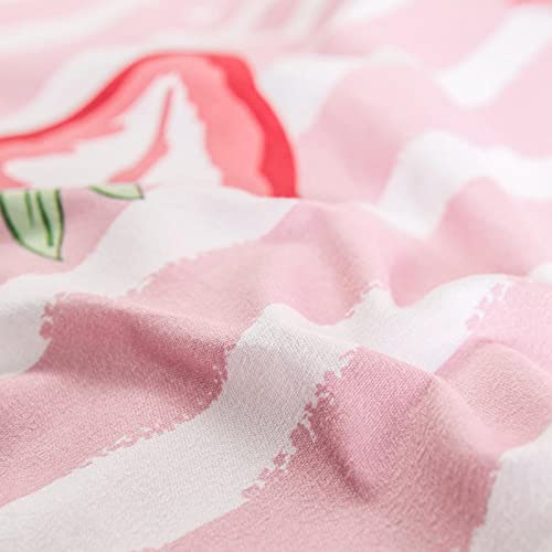 Lightinthebox Ins-Style Couch Cover Strawberry Striped Pattern Sofa Blanket Dustproof Washable Full Cover Cloth Furniture Protector Slipcovers Home Decor (70'' To 95'') #TOP3
