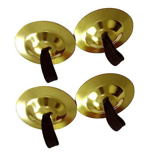 QUMIIRITY 4pcs Finger Bowl Jewelry Cymbals for Boys and Girls Creative Musical Instruments Belly Dance Cymbal Copper Material